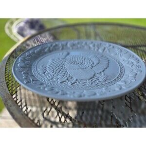 Gibson Porcelain Turkey Serving Platter Oval 18.5 X 14 Inches Ceramic White